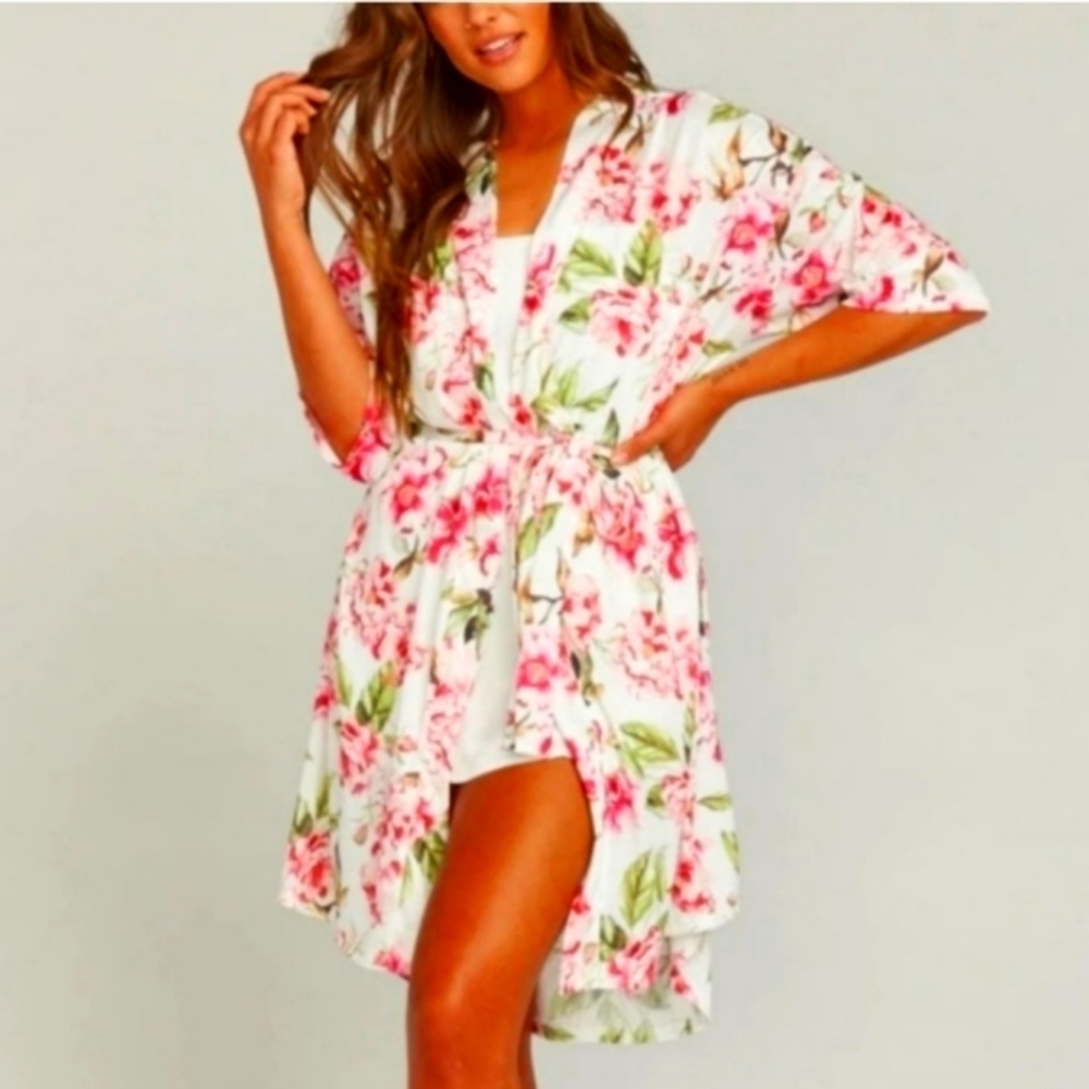 SHOW ME YOUR MUMU FLORAL WRAP ROBE
